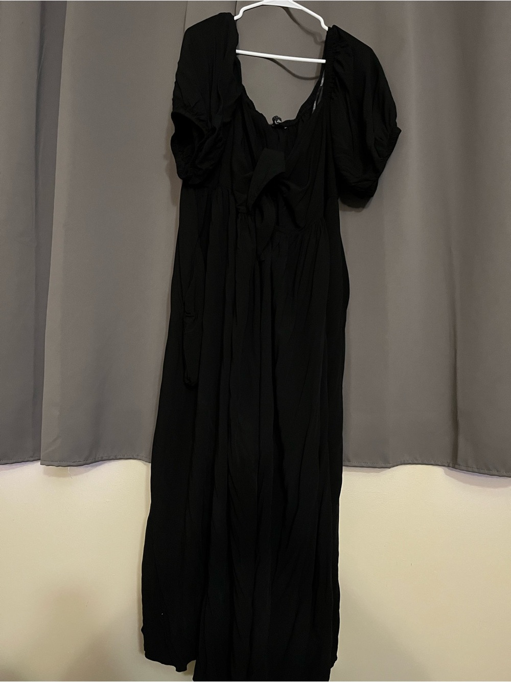 Eloquii Black Tie Front Maxi Dress